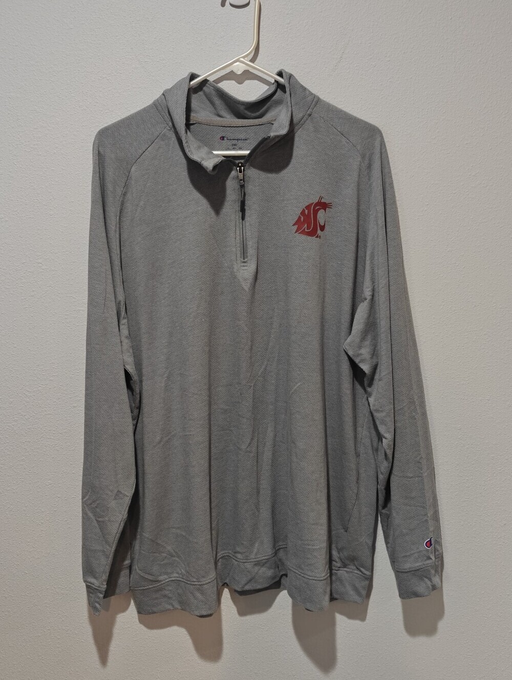 Champion Washington State University Quarter Zip Jacket 2XL Lightweight - Picture 2 of 10
